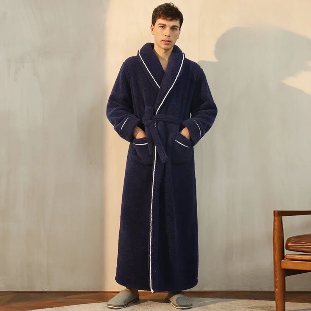 Jubah Mandi Santai Musim Sejuk Panjang