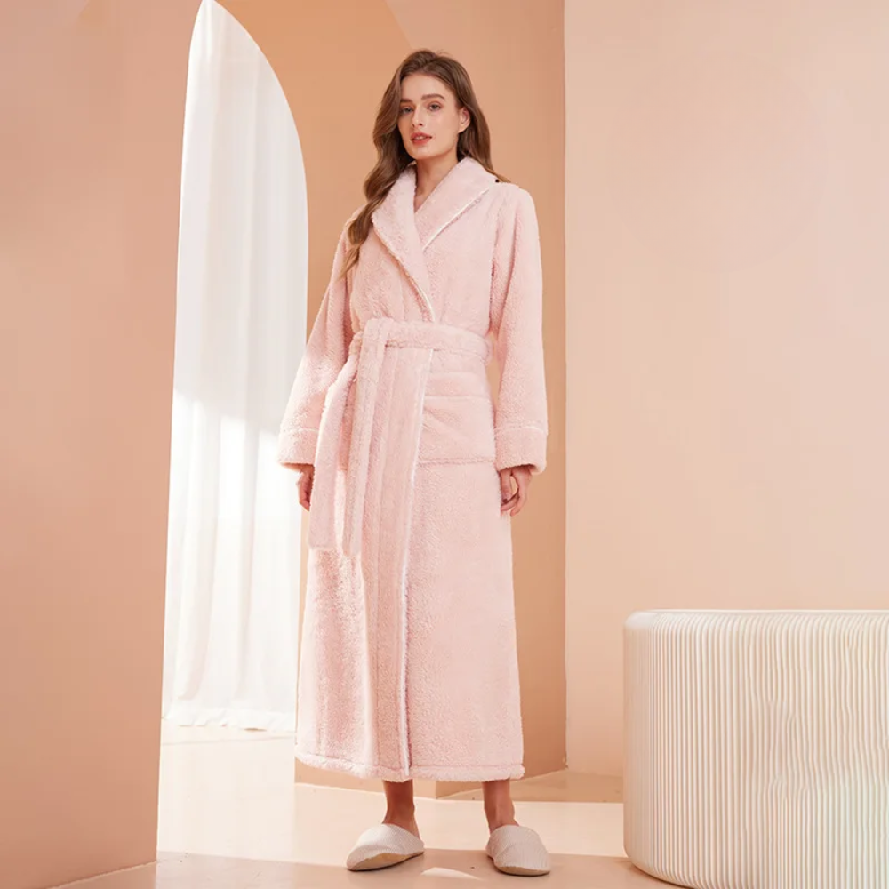 Jubah Mandi Santai Musim Sejuk Panjang