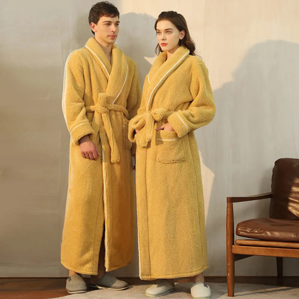 Jubah Mandi Santai Musim Sejuk Panjang