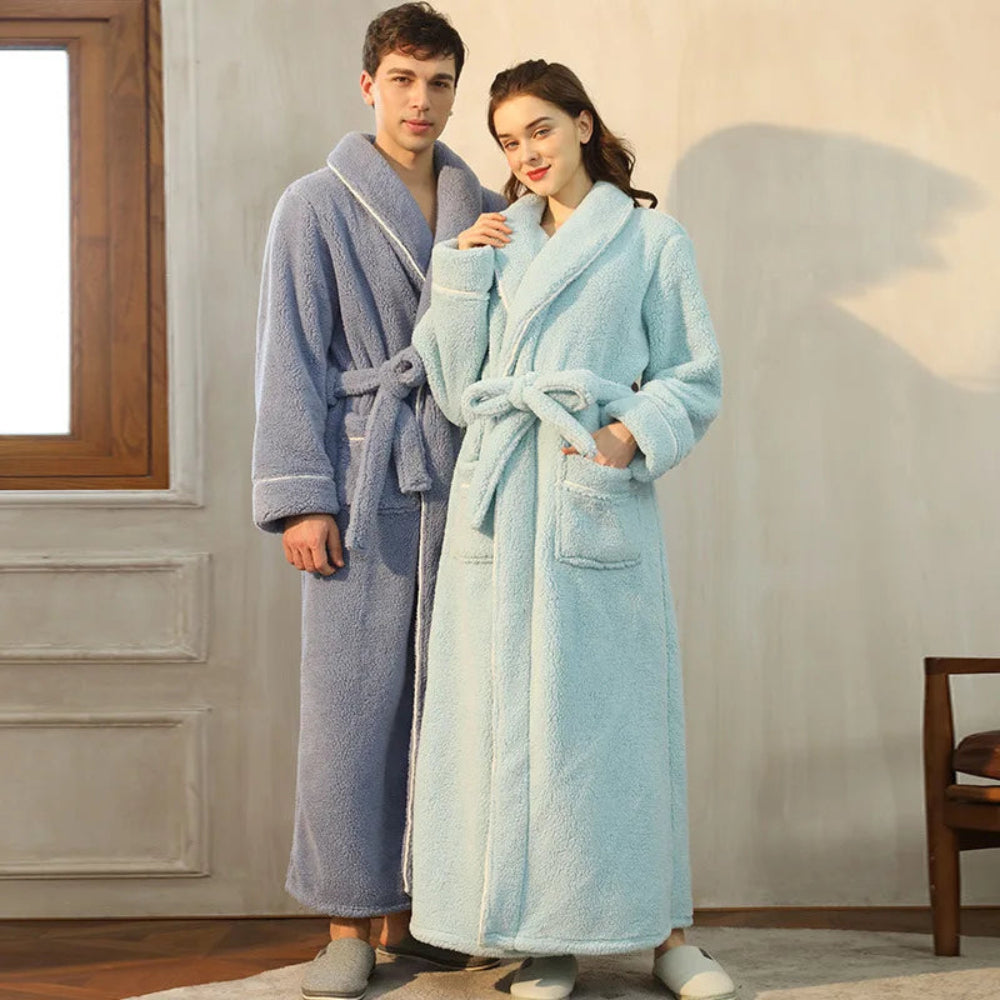 Jubah Mandi Santai Musim Sejuk Panjang