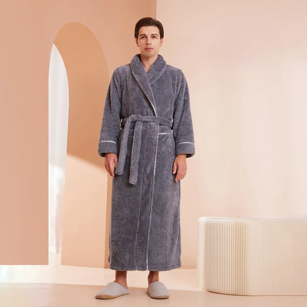 Jubah Mandi Santai Musim Sejuk Panjang