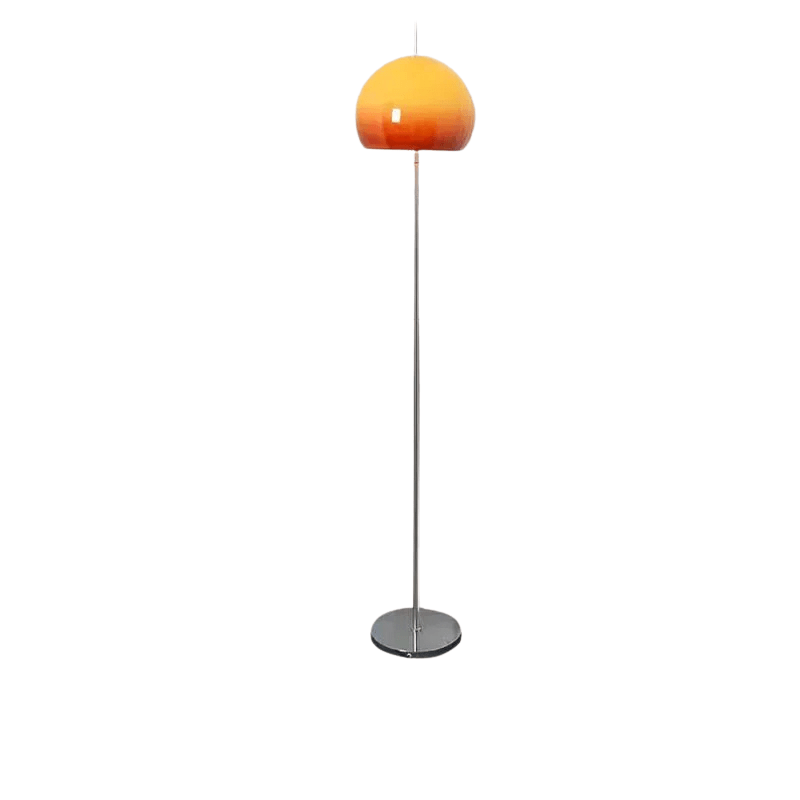 BrunoLuxe Retro bord- og gulvlampe med oransje skjerm og fjernkontroll