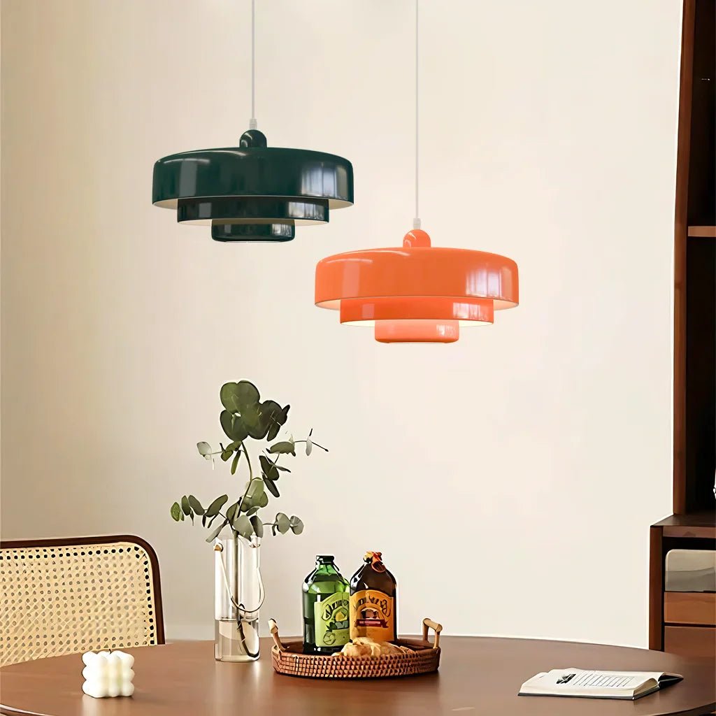 Elegancka trójpoziomowa lampa wisząca Aurelia w kolorach makaroników