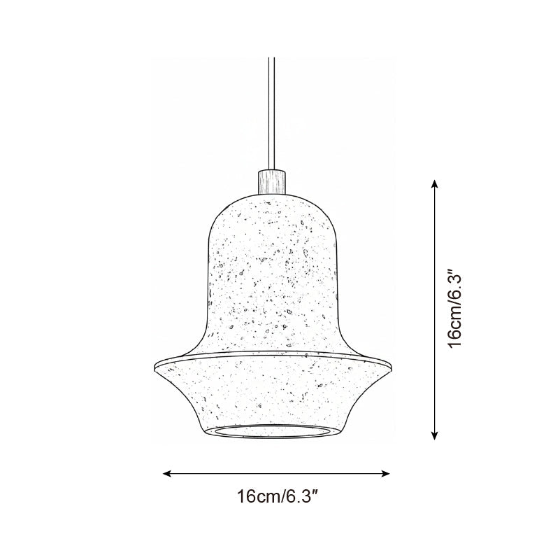 Loxis kunstnerisk pendellampe i travertin — fast tilslutning, E26-fatning, 59 tommer ledning