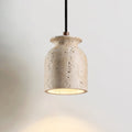 Loxis kunstnerisk pendellampe i travertin — fast tilslutning, E26-fatning, 59 tommer ledning