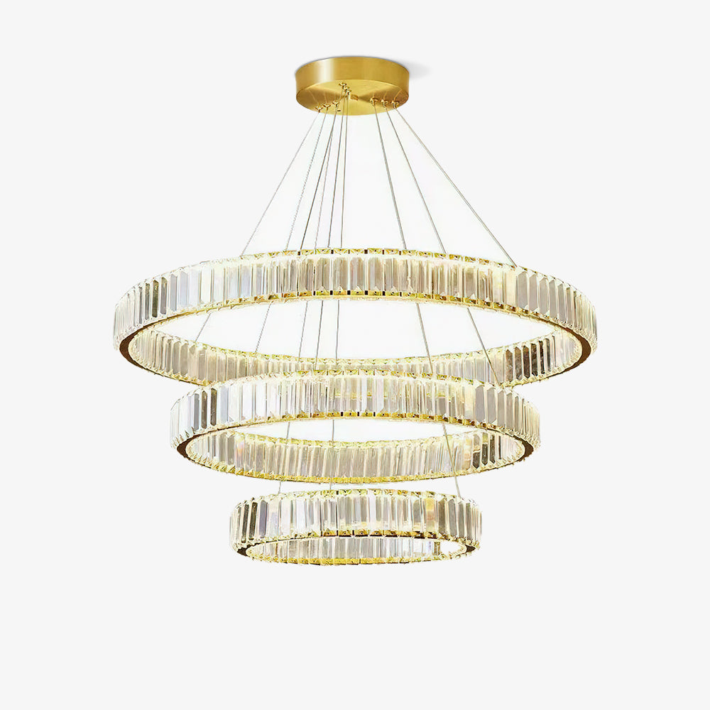 Lustra Gold Crystal Ring Chandelier