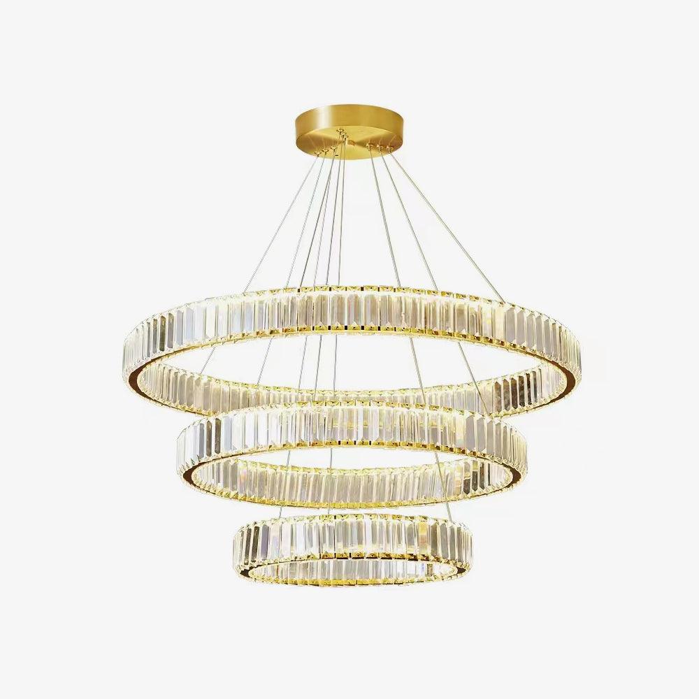 Lustra Gold Crystal Ring Chandelier