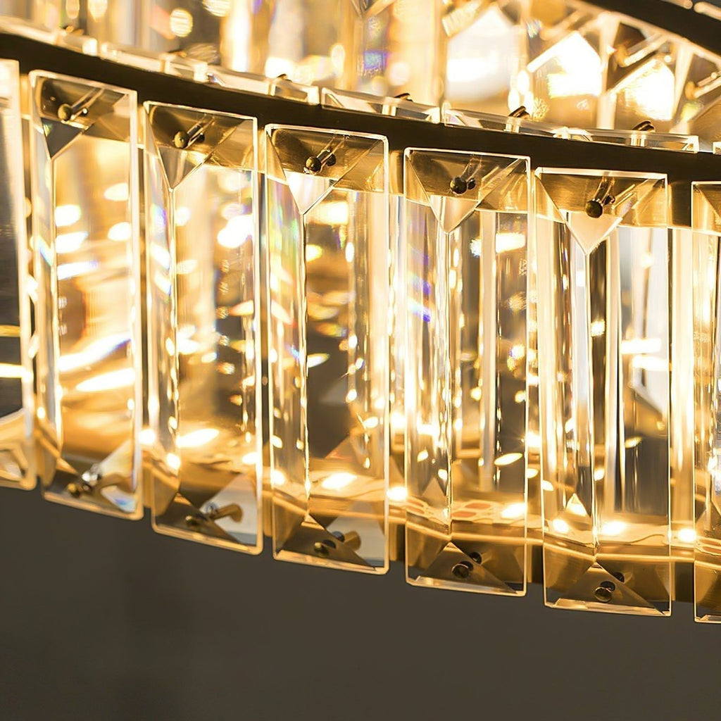 Lustra Gold Crystal Ring Chandelier