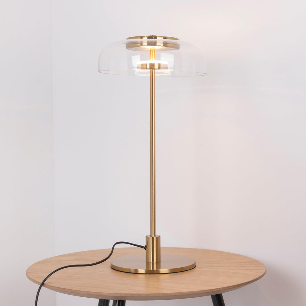 Stolní lampa Solara — zapojení do zásuvky s vypínačem