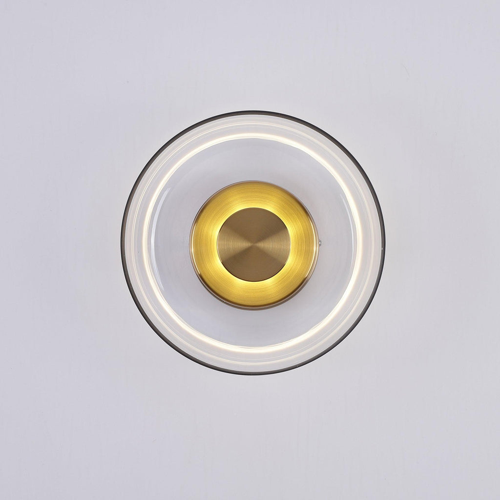 Glimmera rund væglampe — 9″ diameter, slankt design