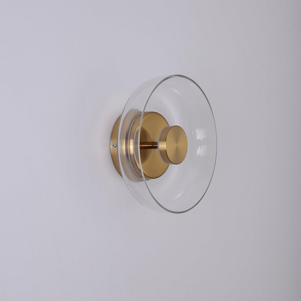 Glimmera rund væglampe — 9″ diameter, slankt design