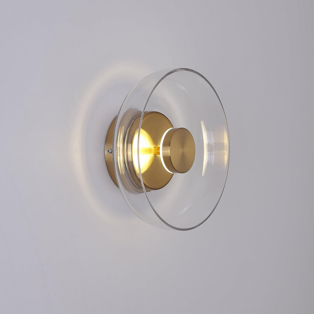 Glimmera rund væglampe — 9″ diameter, slankt design