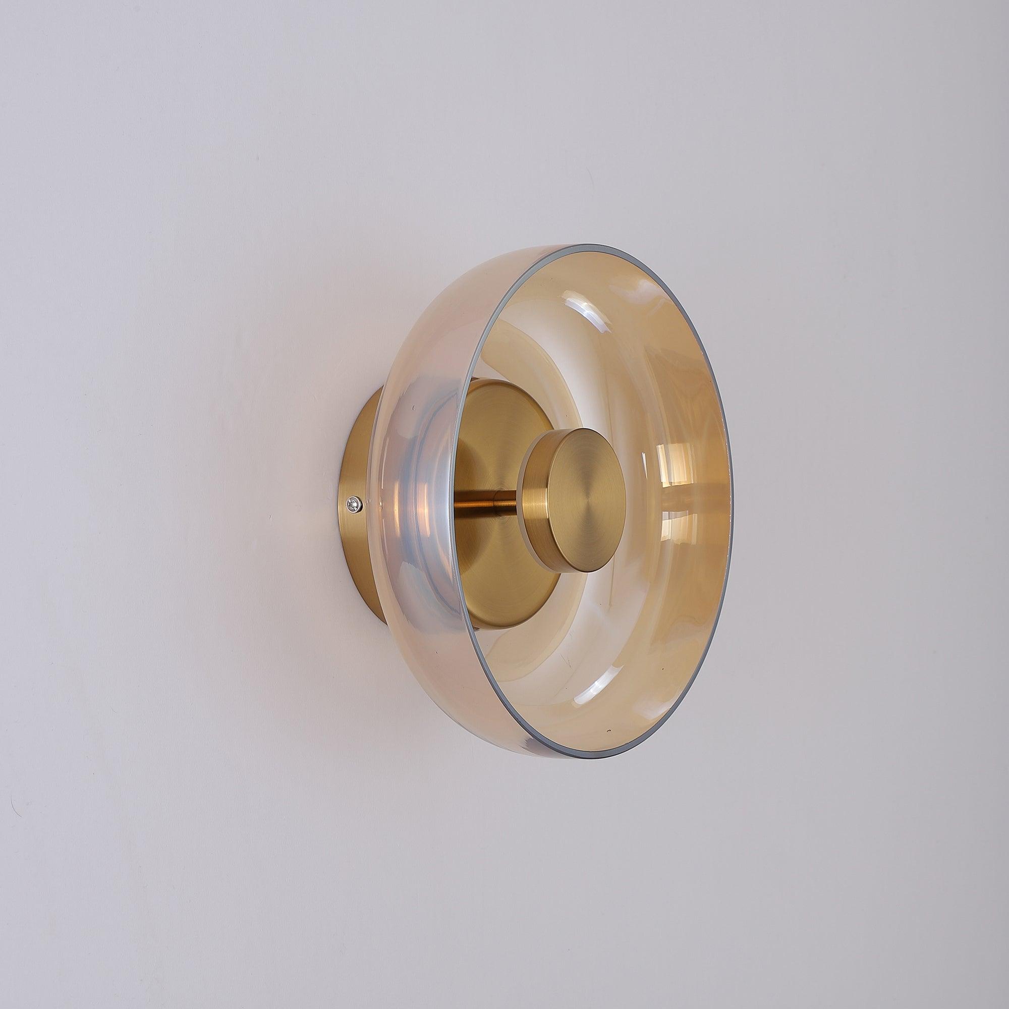 Glimmera rund væglampe — 9″ diameter, slankt design