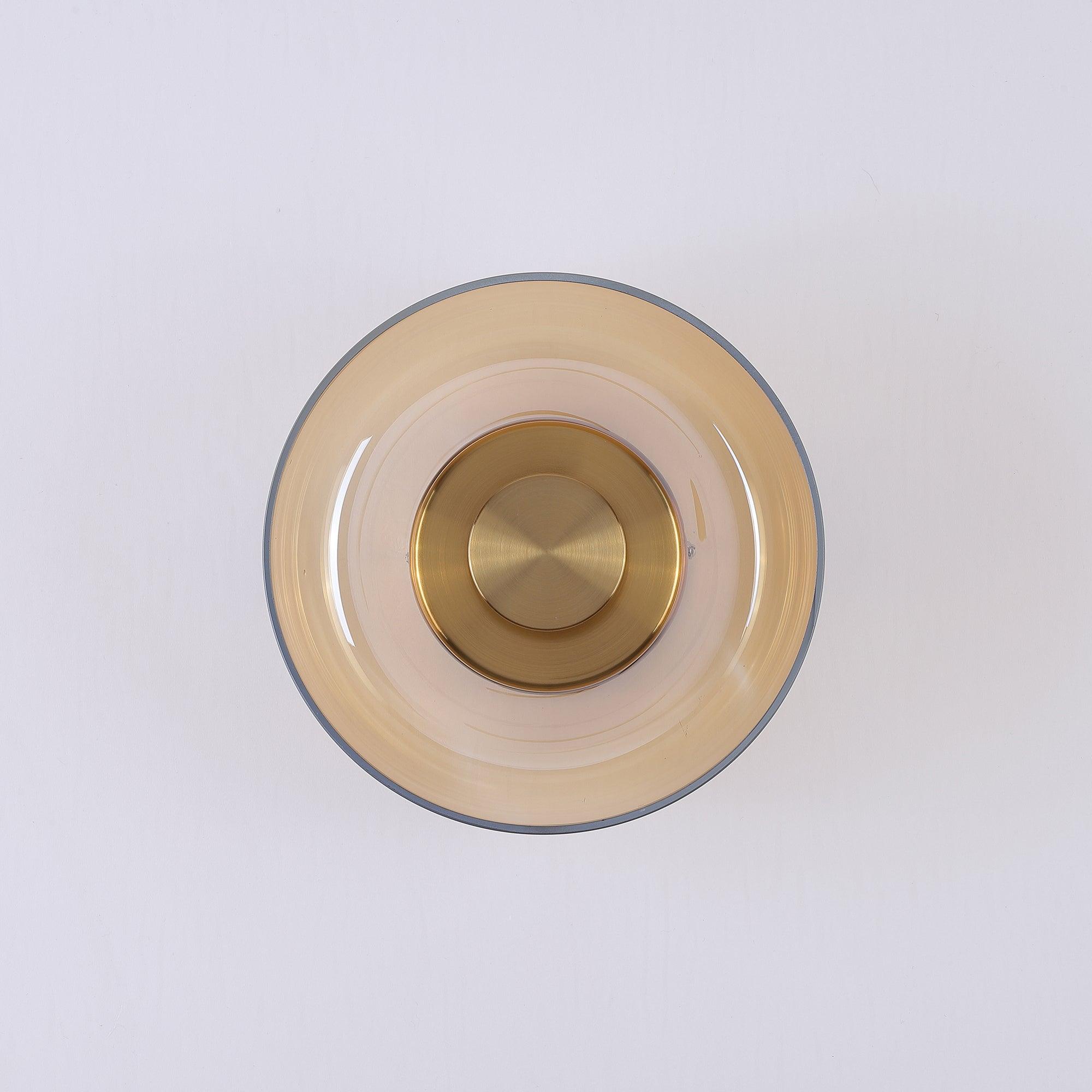 Glimmera rund væglampe — 9″ diameter, slankt design