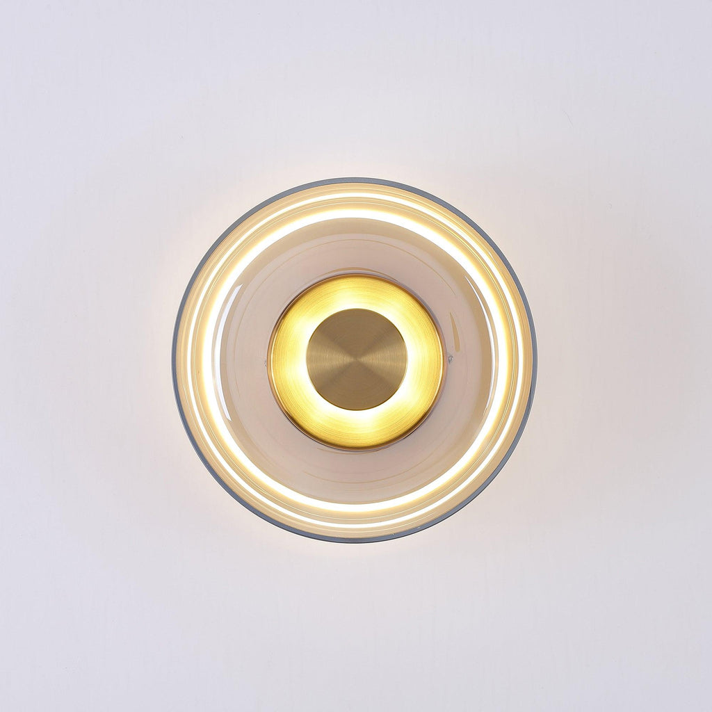 Glimmera rund væglampe — 9″ diameter, slankt design