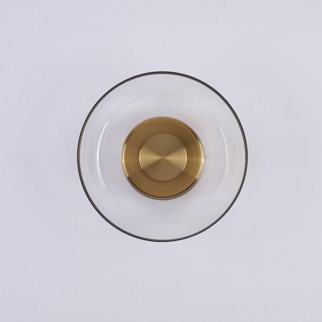 Glimmera rund væglampe — 9″ diameter, slankt design