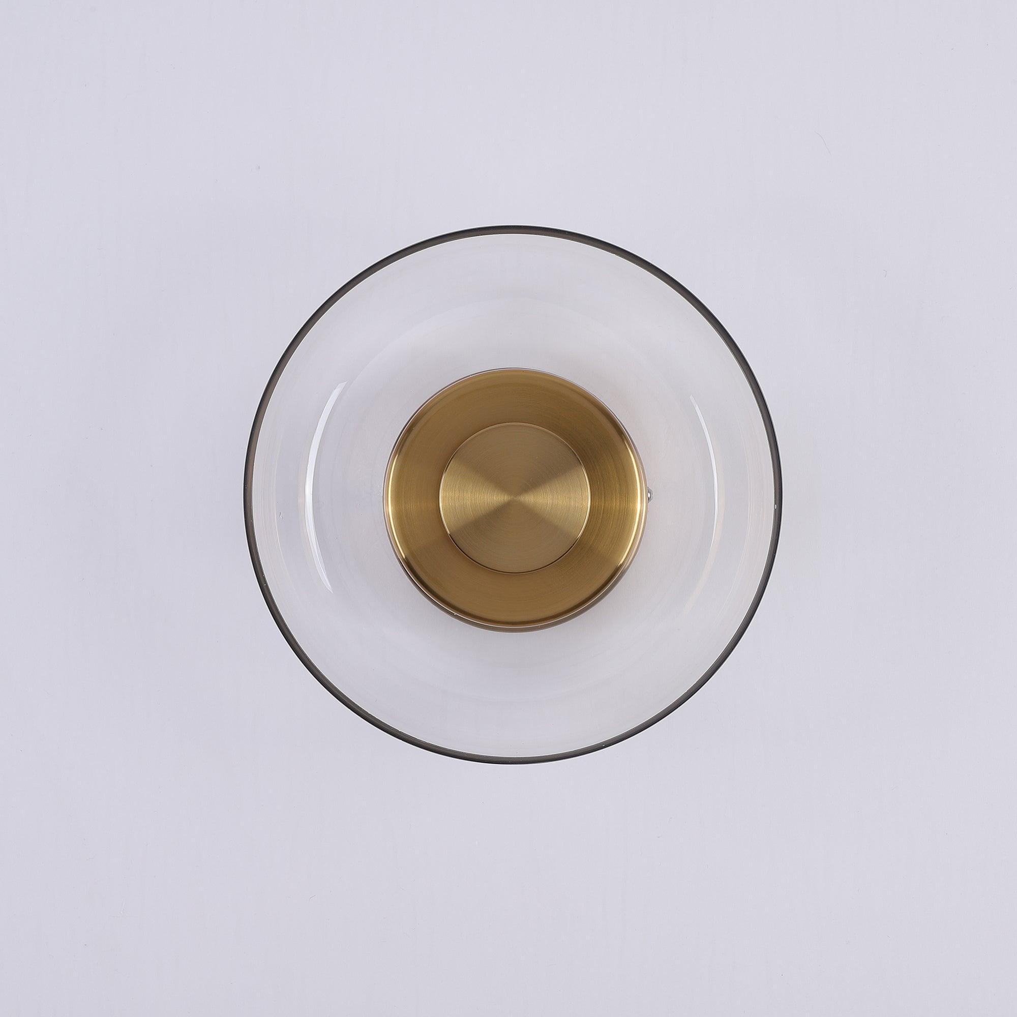 Glimmera rund væglampe — 9″ diameter, slankt design