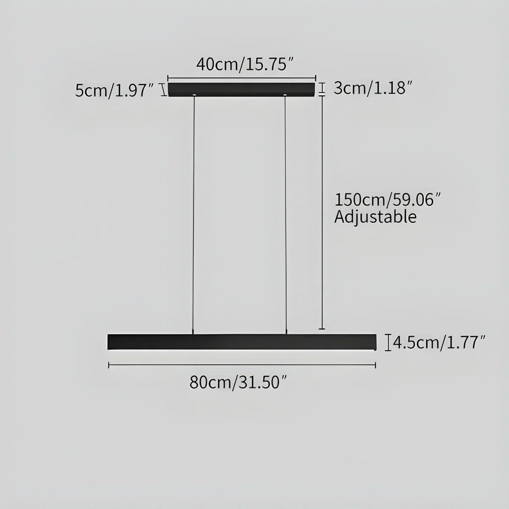 Moderne lineare Pendelleuchte für Kücheninsel - Orntli