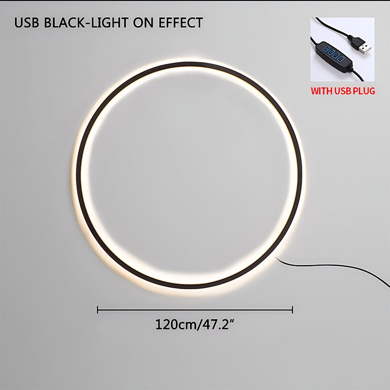 Round Ring LED Wall Lamp for Living Room - Orntli