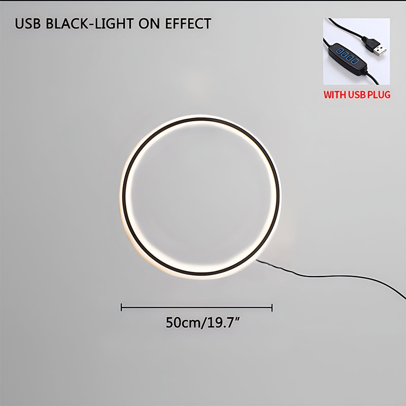 Round Ring LED Wall Lamp for Living Room - Orntli