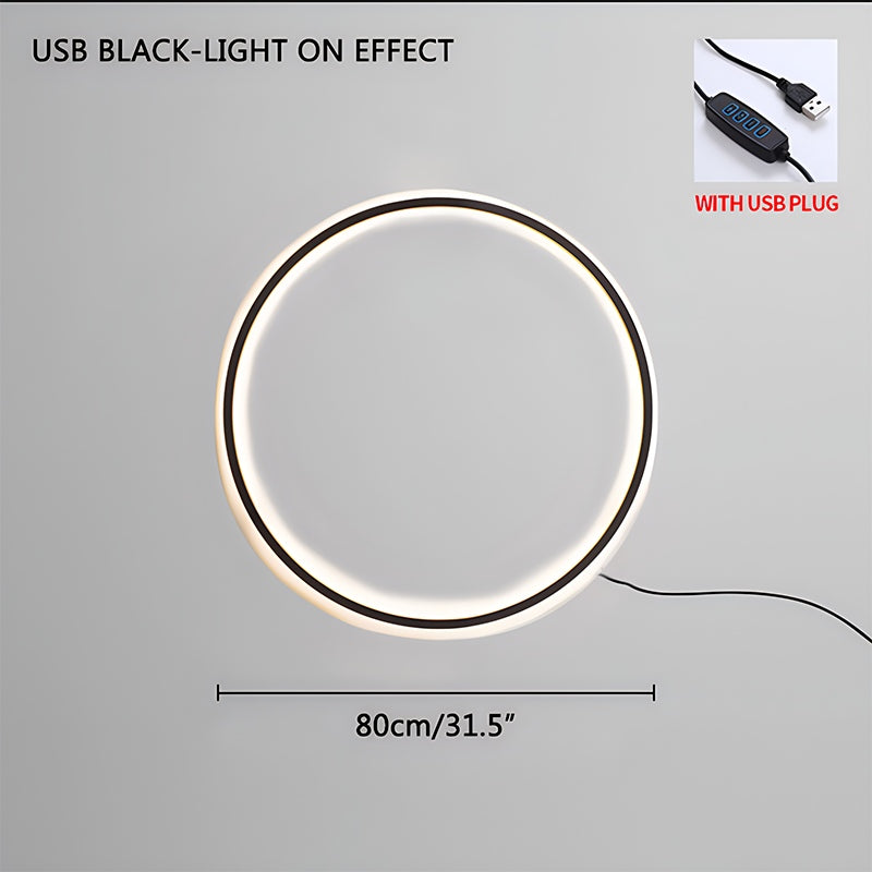 Round Ring LED Wall Lamp for Living Room - Orntli