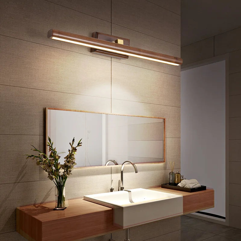 LumiMystic - Lampada in noce nero - perfetta per il bagno