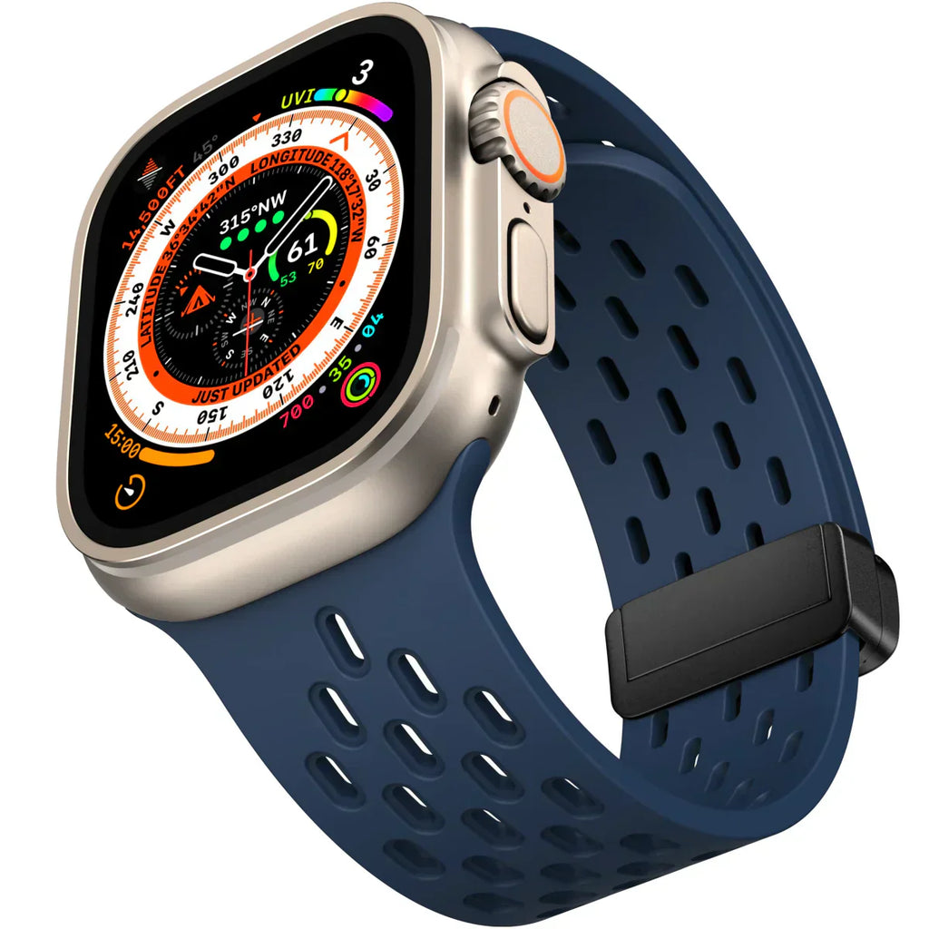 Magnetický prodyšný silikonový pásek pro Apple Watch