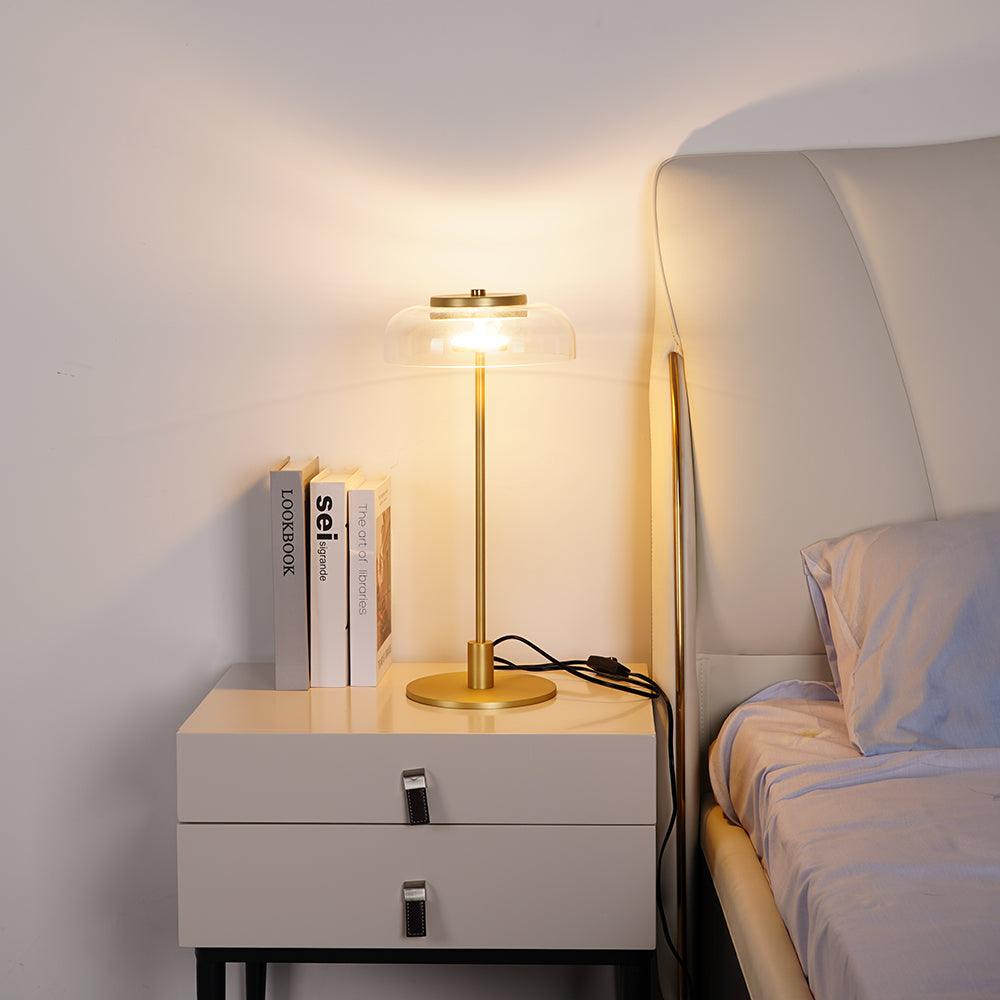 Stolní lampa Solara — zapojení do zásuvky s vypínačem
