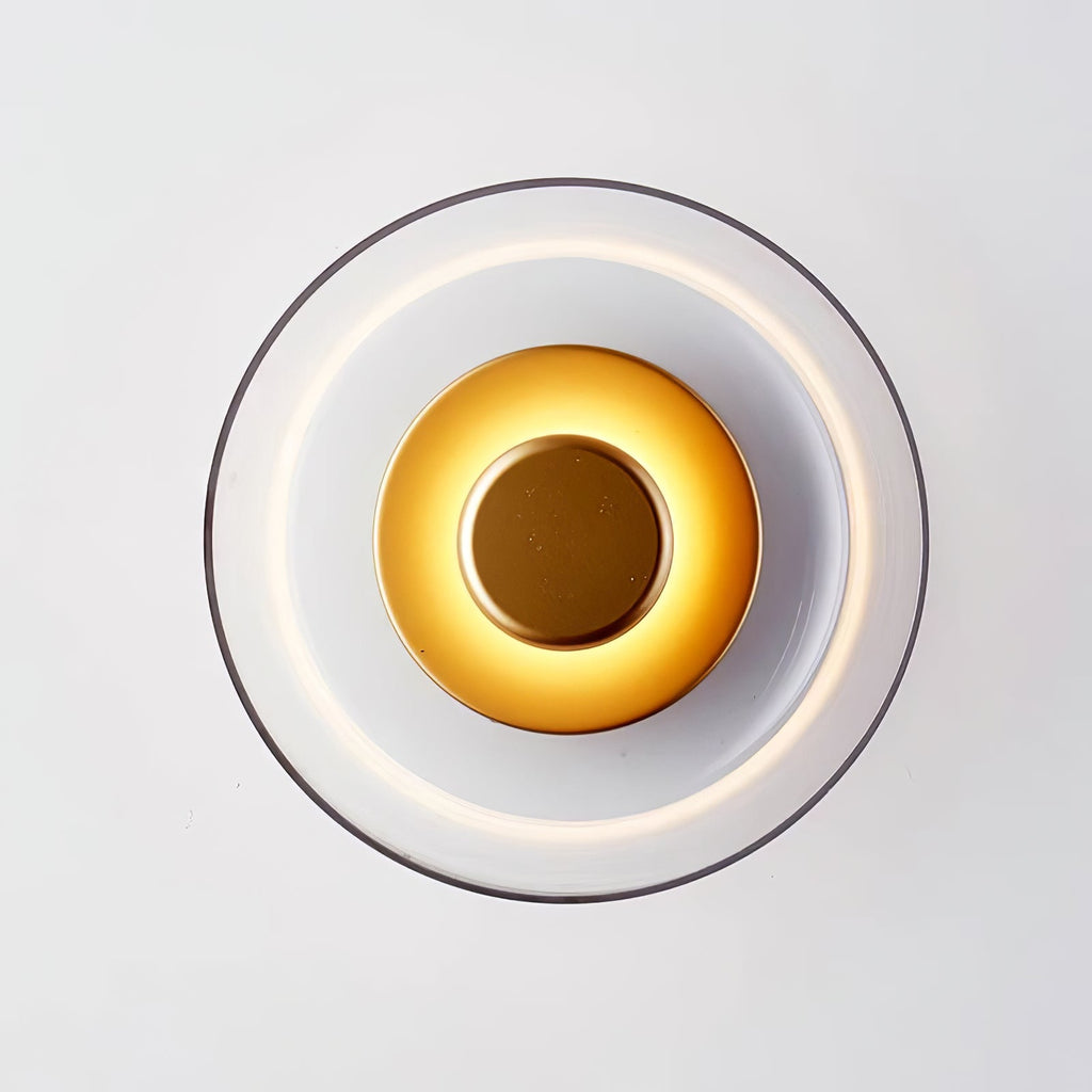 Glimmera rund væglampe — 9″ diameter, slankt design