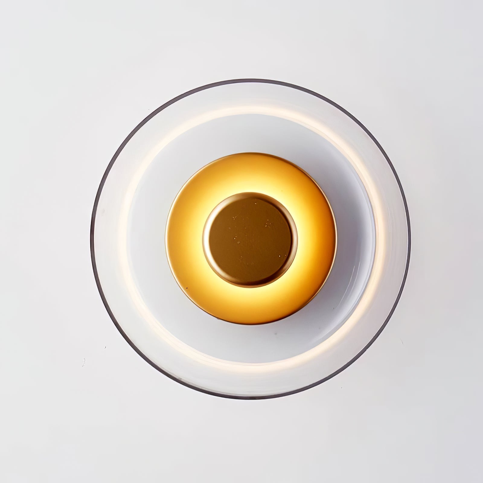 Glimmera rund væglampe — 9″ diameter, slankt design