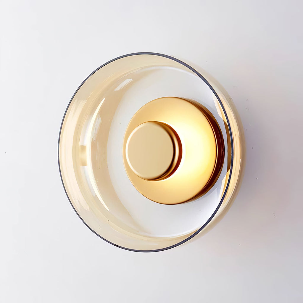Glimmera rund væglampe — 9″ diameter, slankt design