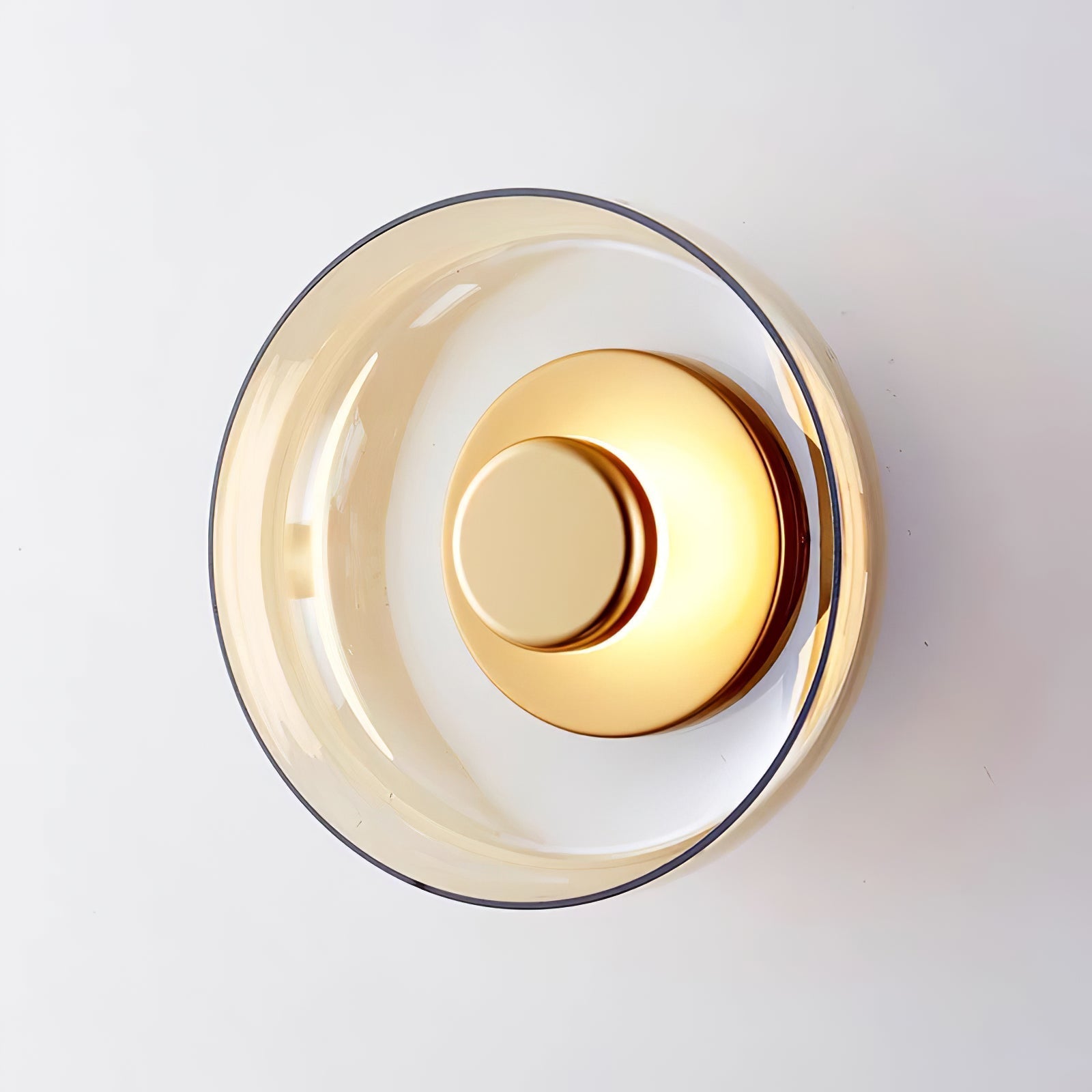 Glimmera rund væglampe — 9″ diameter, slankt design
