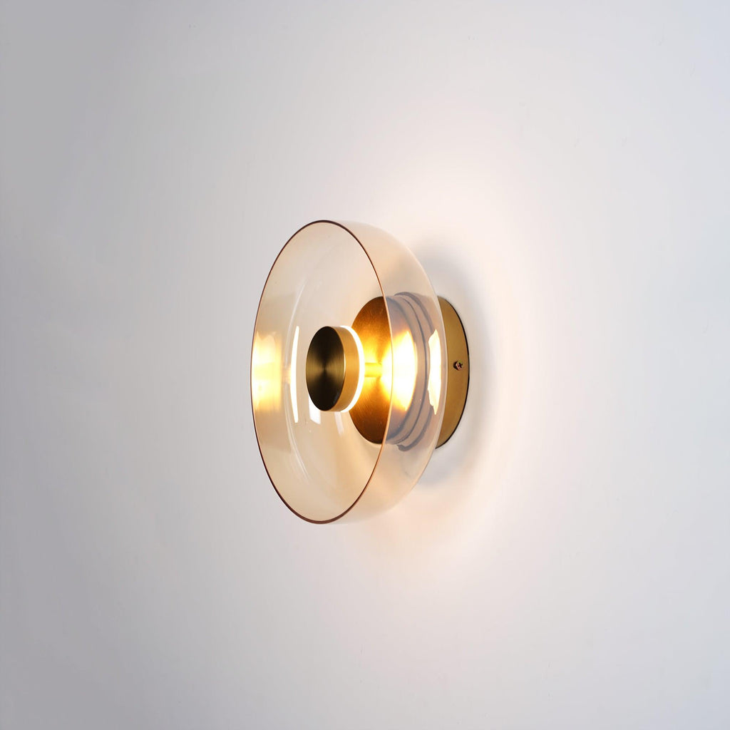 Glimmera rund væglampe — 9″ diameter, slankt design