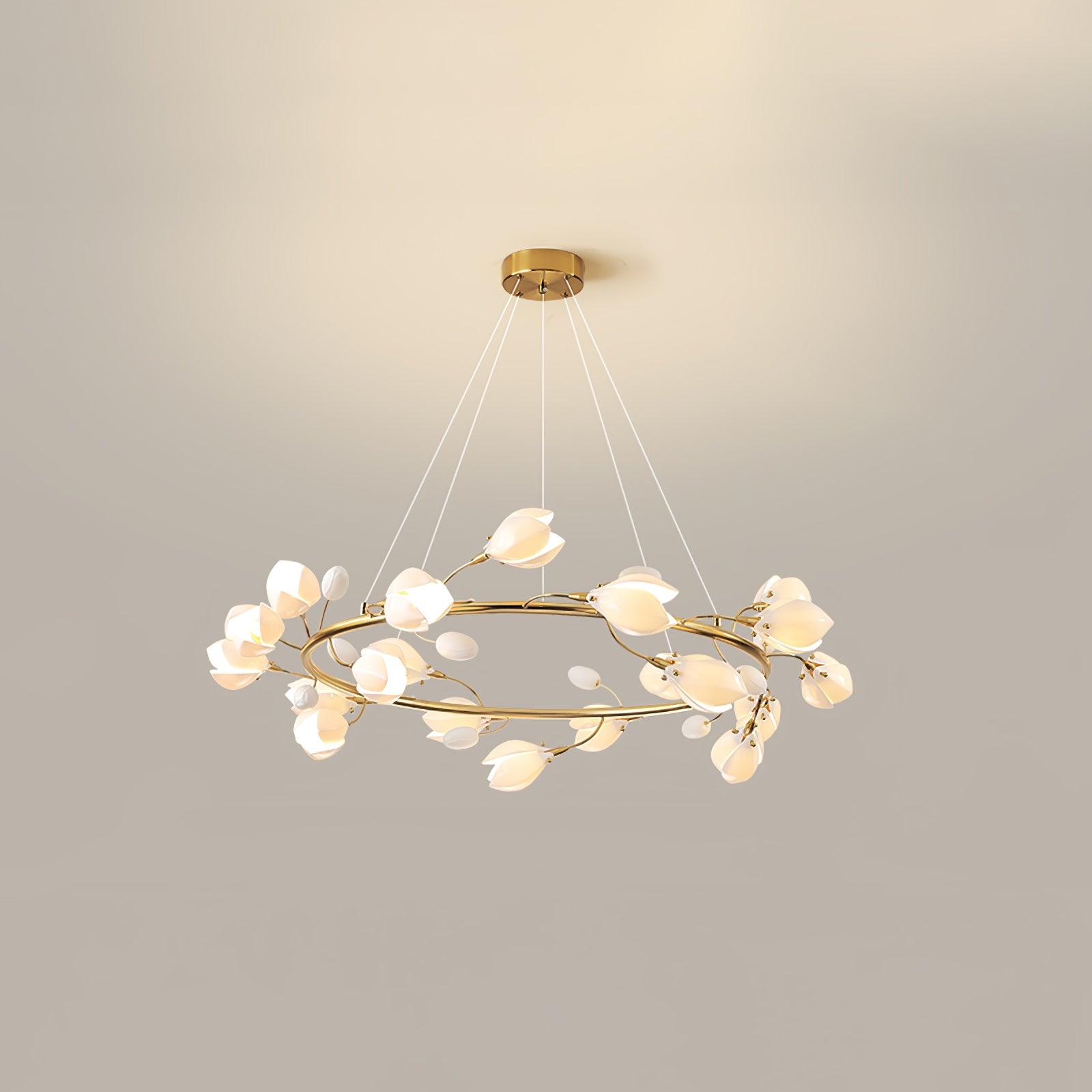 Porcelain Magnolia Chandelier - Vakkerlight
