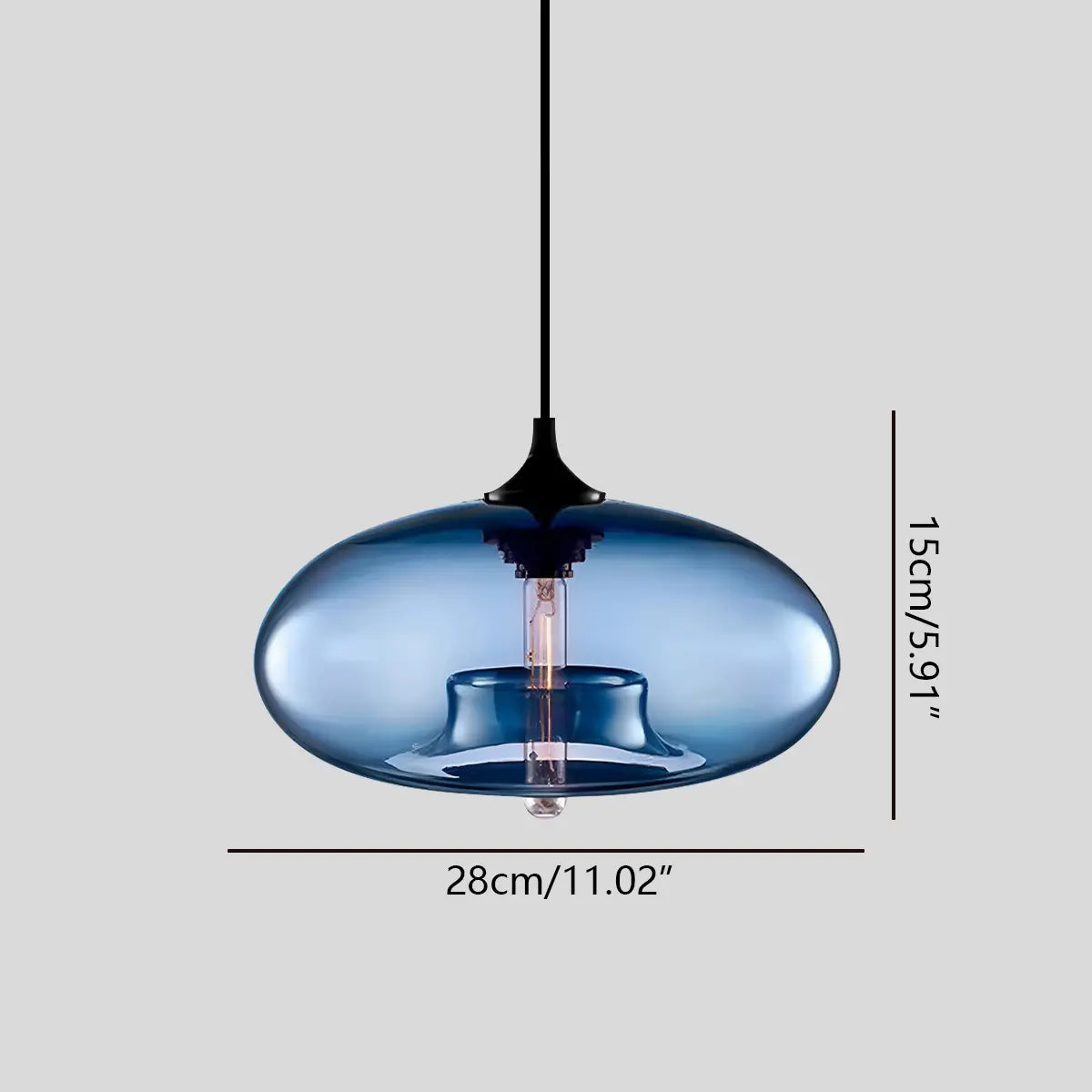 Lampu Gantung Kaca Berwarna-warni untuk Kawasan Makan - Orntli