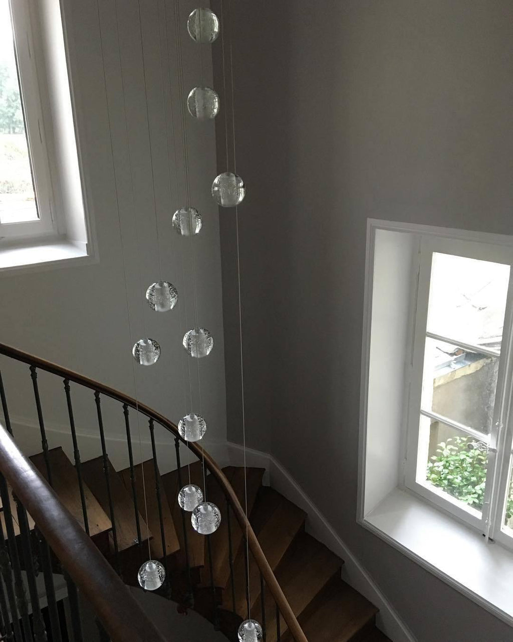 Crystal Bubble Ball Pendant Lamp