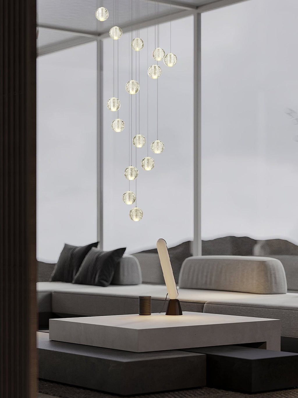 Crystal Bubble Ball Pendant Lamp