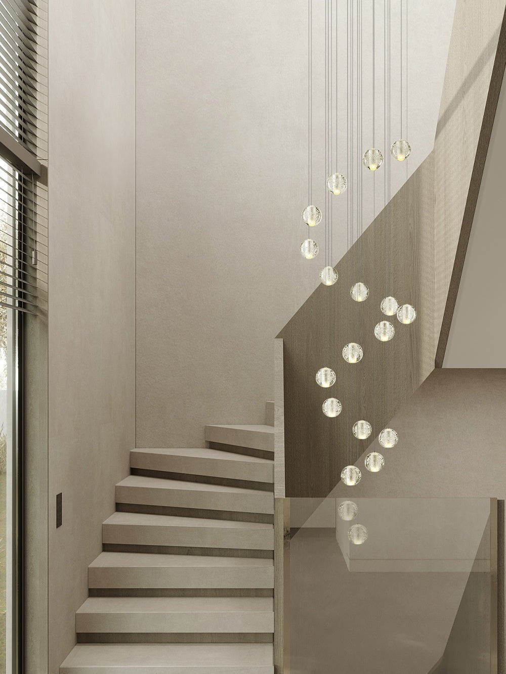 Crystal Bubble Ball Pendant Lamp
