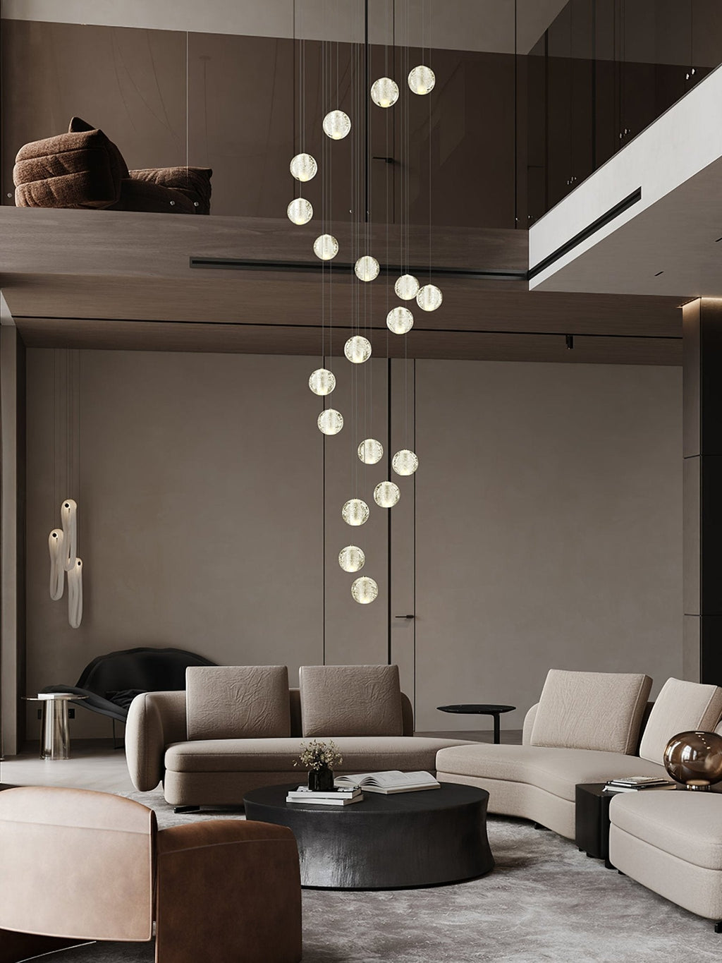 Crystal Bubble Ball Pendant Lamp