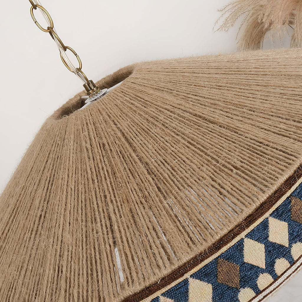 Boho – závěsná lampa s třásněmi