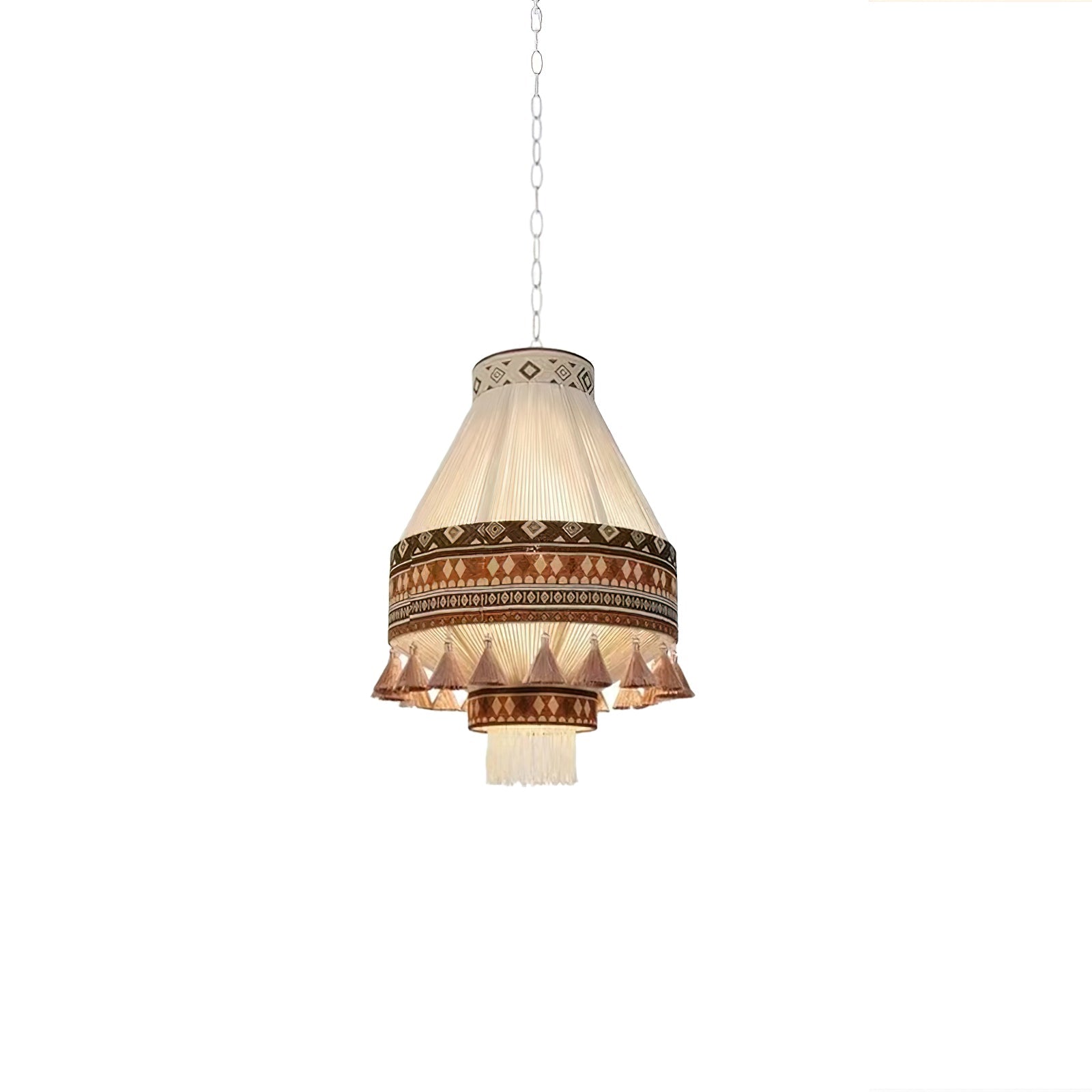 Boho – závěsná lampa s třásněmi