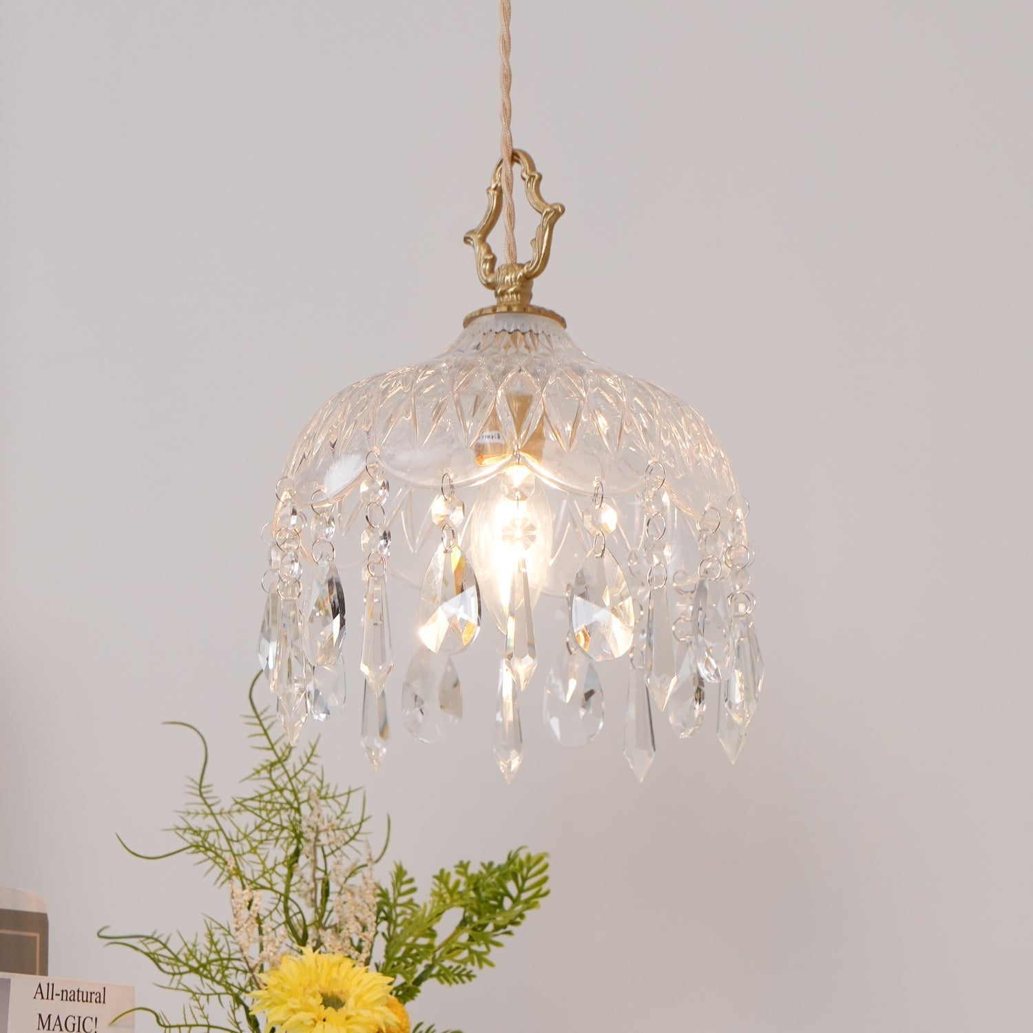 Wisząca lampa sufitowa w kształcie misy