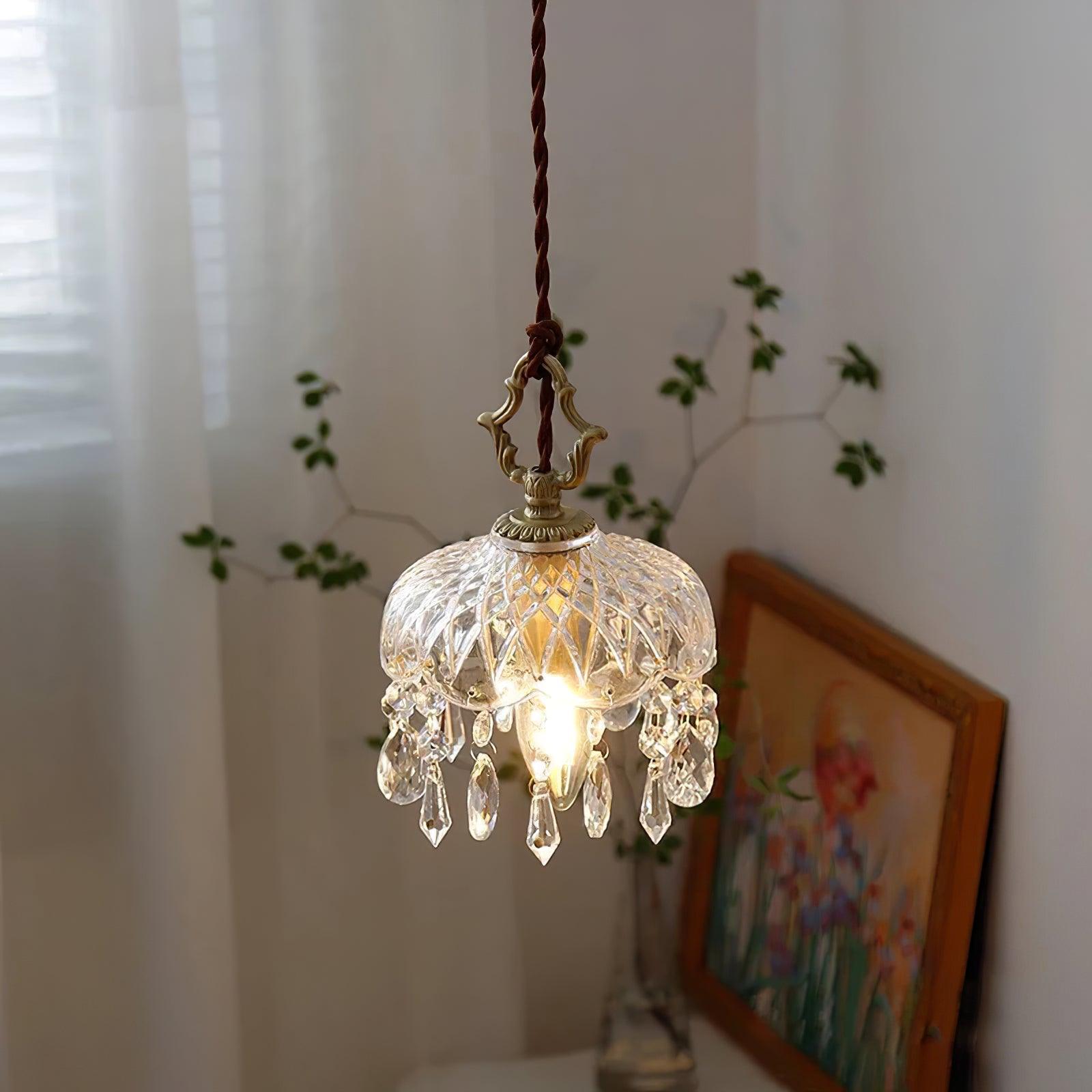 Wisząca lampa sufitowa w kształcie misy