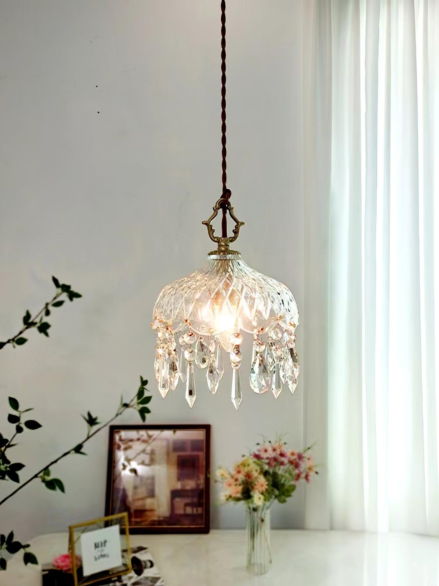 Wisząca lampa sufitowa w kształcie misy