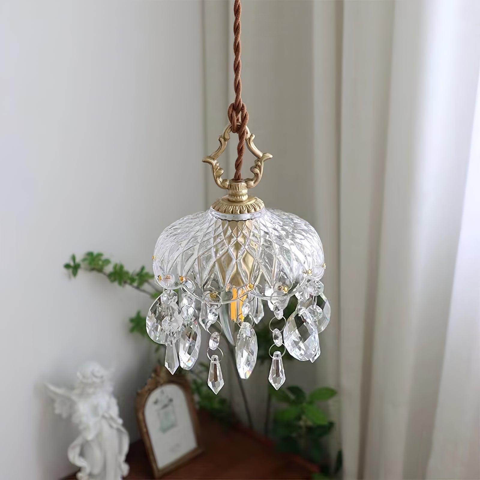 Wisząca lampa sufitowa w kształcie misy