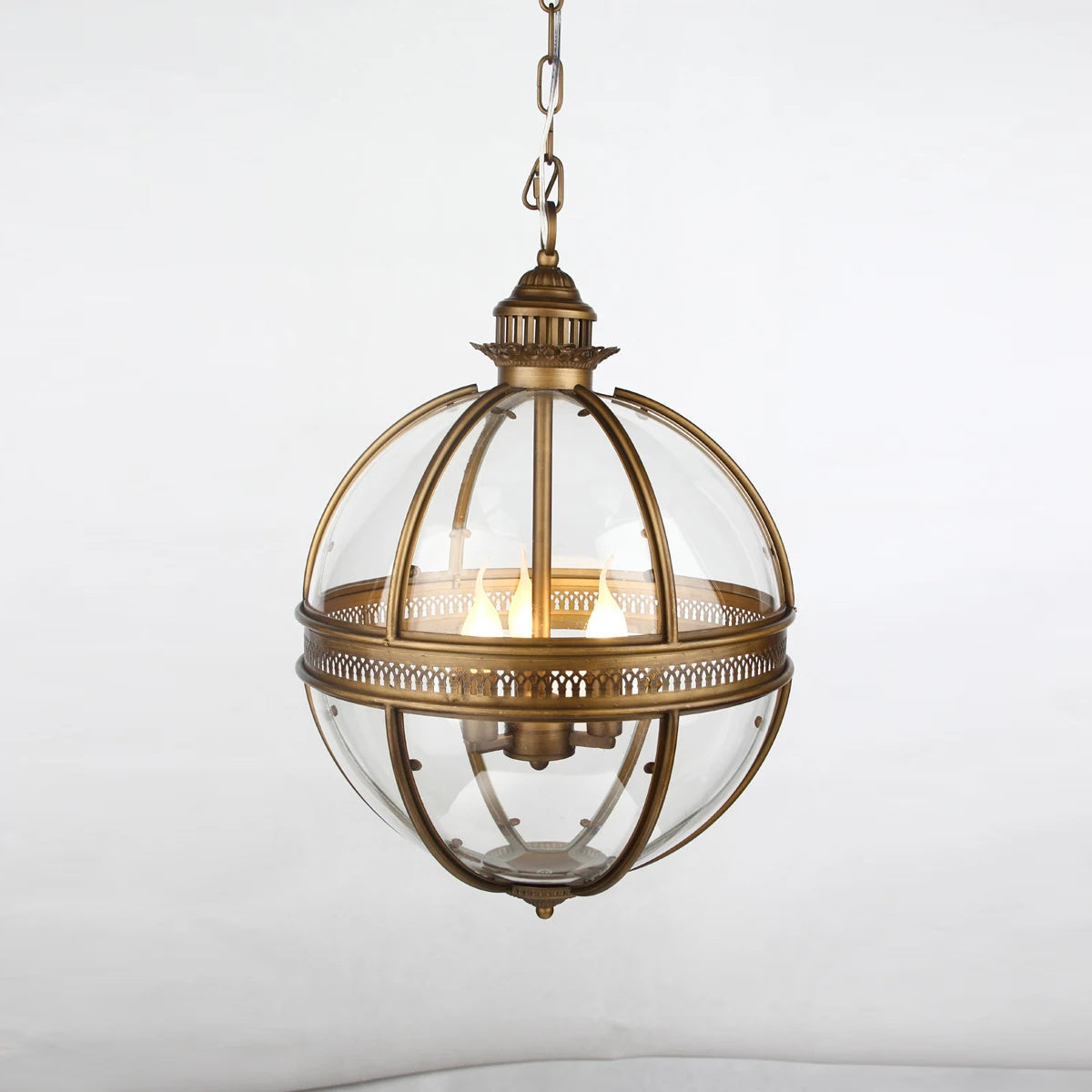 Edward retro-pendel i glas — kugleformet