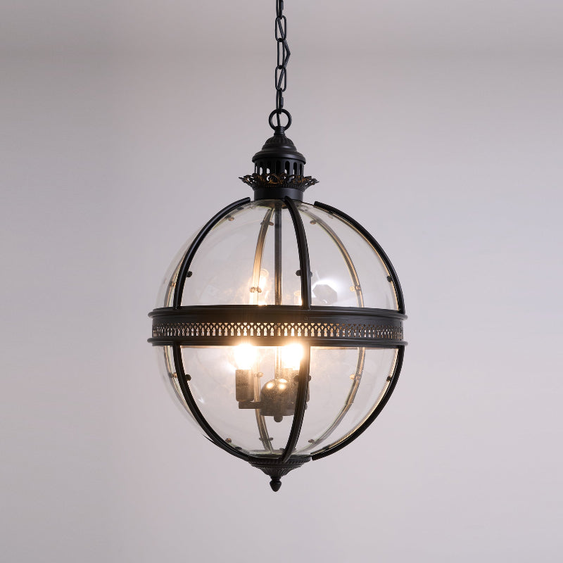 Edward retro-pendel i glas — kugleformet