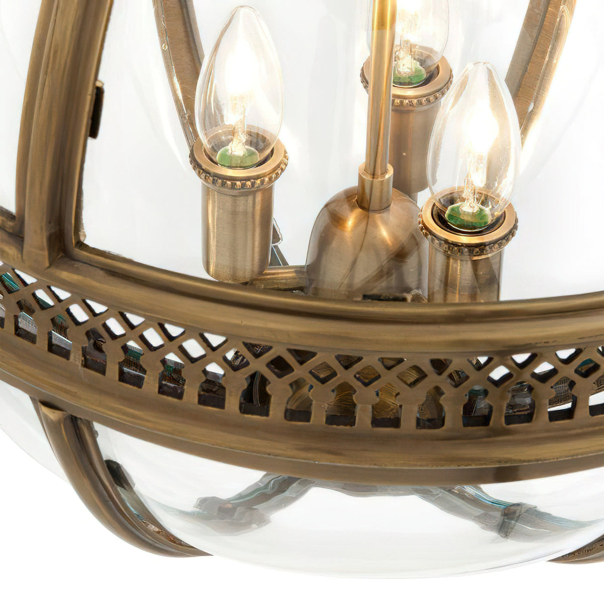 Edward retro-pendel i glas — kugleformet