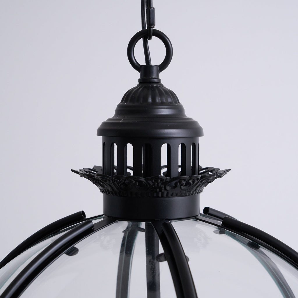 Edward retro-pendel i glas — kugleformet