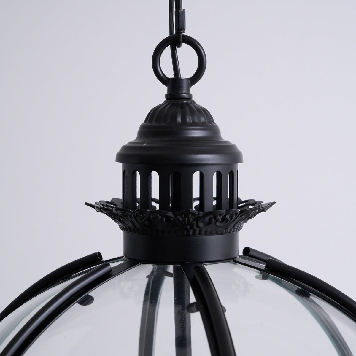 Edward retro-pendel i glas — kugleformet